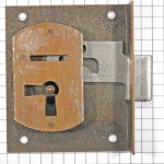 Halfopdekslot verbronsd penmaat 35 mm Links