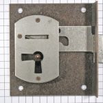 Halfopdekslot verbronsd penmaat 40 mm Links