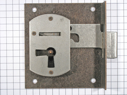 Halfopdekslot verbronsd penmaat 40 mm Links