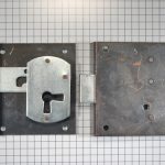 Halfopdekslot verbronsd penmaat 40 mm Rechts