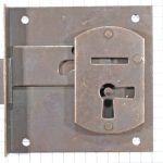 Halfopdekslot verbronsd penmaat 45 mm Rechts