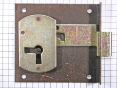 Halfopdekslot verbronsd penmaat 50 mm Links