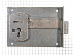 Halfopdekslot verbronsd penmaat 70 mm Links