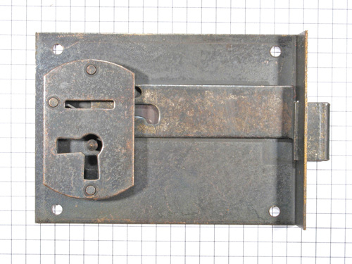 Halfopdekslot verbronsd penmaat 70 mm Links