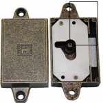 Meubelslot 20 mm links brons