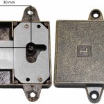 Meubelslot 30 mm rechts brons
