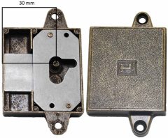 Meubelslot 30 mm rechts brons