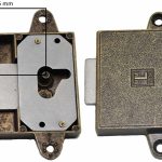 Meubelslot 35 mm rechts brons