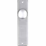 S2 Binnendeurschild blind met knop, aluminium