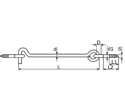 Windhaak rvs 160 mm - Afbeelding 2
