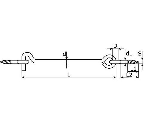 Windhaak staal verzinkt 30 mm - Afbeelding 2