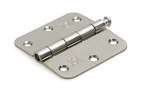 Scharnier 76x76 mm ronde hoek losse pen rvs