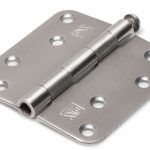 Scharnier 89x89 mm ronde hoek losse pen rvs