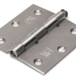 Scharnier 76x76 mm rechte hoek losse pen rvs