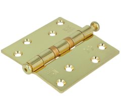 Kogellagerscharnier 89x89 mm rechte hoek losse pen vermessingd