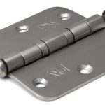 Kogellagerscharnier 76x76 mm ronde hoek rvs