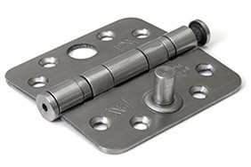 Kogellagerscharnier 89x89x3 mm ronde hoek SKG3 rvs