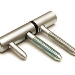 Inboorpaumelle voor houten deuren en kozijnen satijn verchroomd