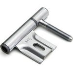 Inboorpaumelle voor houten deuren en metalen montagekozijnen satijn verchroomd