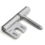 Inboorpaumelle voor houten deuren en metalen kozijnen satijn verchroomd