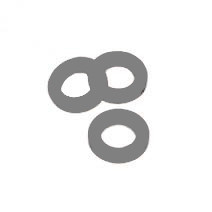 Nylon ring voor paumelle scharnier 14 mm grijs