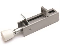 Deurvastzetter voetstift 30x122 mm zilvergrijs