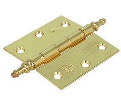 Vaaskopscharnier 76x76 mm met losse pen staal vermessingd