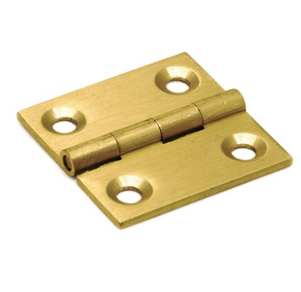 Smalscharnier 30x30 mm massief messing