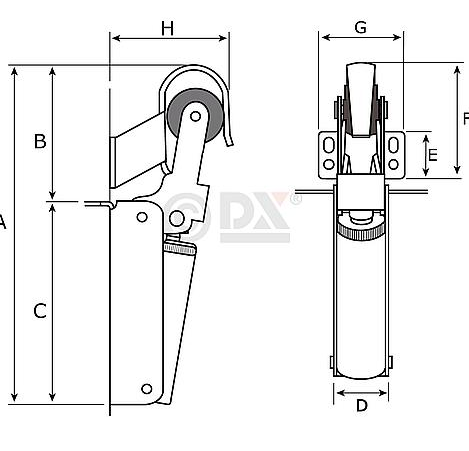 Deuropvanger zilvergrijs zwaarte 1 - Afbeelding 2