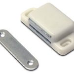 Magneetsnapper 8 kg metalen tegenplaat wit