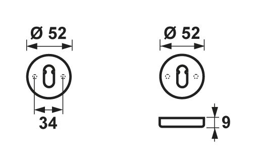 AXA Rozet sleutelgat aluminium - Afbeelding 2
