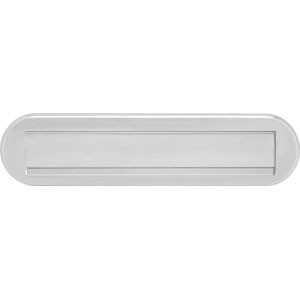 Intersteel Briefplaat ovaal met klep/regenrand rvs