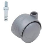 Meubelwiel Zilver Kunststof 35 mm Stift M8