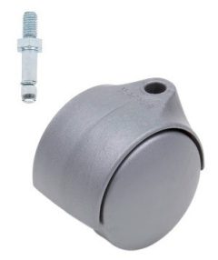 Meubelwiel Zilver Kunststof 50 mm M8