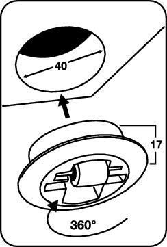Meubelwiel Mini Hard 15 mm - Afbeelding 2