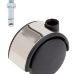 Meubelwiel chroom Hard 40 mm Stift M8