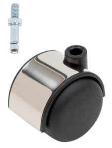 Meubelwiel chroom Hard 50 mm Stift M8