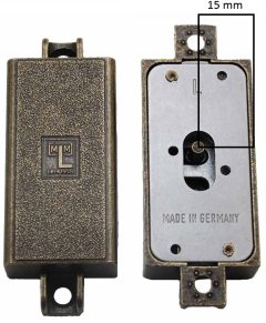 Spanjoletslot 15 mm Links brons