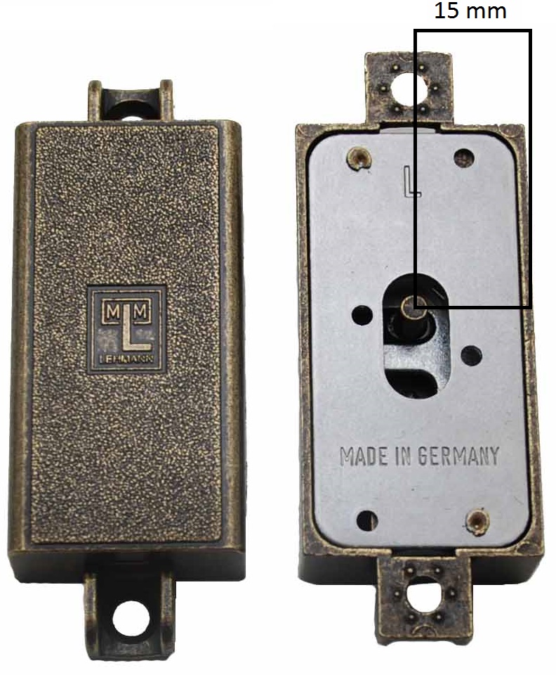 Spanjoletslot 15 mm Links brons