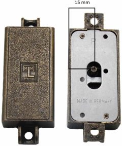 Spanjoletslot 15 mm Rechts brons