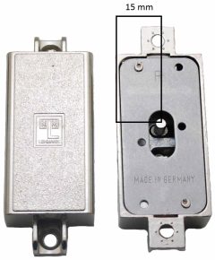 Spanjoletslot 15 mm Rechts Vernikkeld