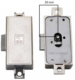 Spanjoletslot 20 mm Rechts Vernikkeld