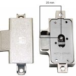 Spanjoletslot 25 mm Rechts Vernikkeld