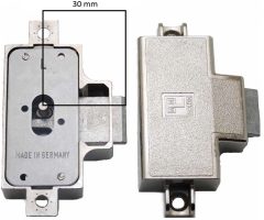 Spanjoletslot 30 mm Links Vernikkeld