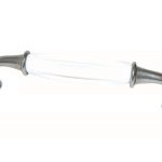 Greep Porselein Wit en Tin Kleur 128 mm