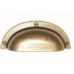 Komgreep brons Antiek 64 mm