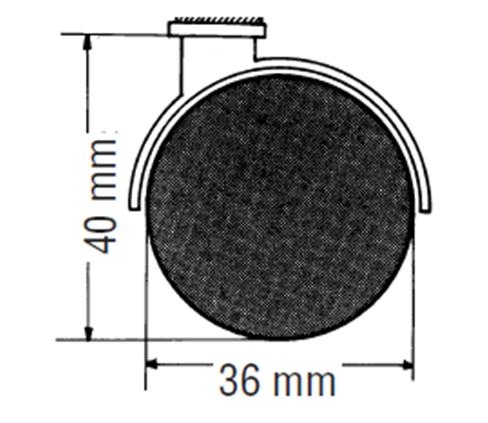 Zwenkwiel voor stoelen met zacht loopvlak met bevestigingsplaat - Afbeelding 2