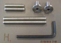 Intersteel Bevestigingsset tbv Doorgaande enkelzijdige montage voor hout, pvc, aluminium