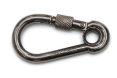 Karabijnhaak met Kous en Schroef 50x05 mm rvs AISI 316