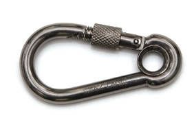 Karabijnhaak met Kous en Schroef 50x05 mm rvs AISI 316